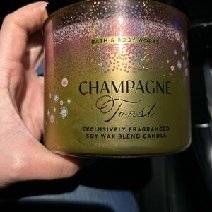 Bath & Body Works Champagne Toast Candle - Gold and Pink